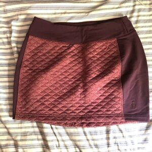 Smartwool Quilted Wine Mini Skirt never worn